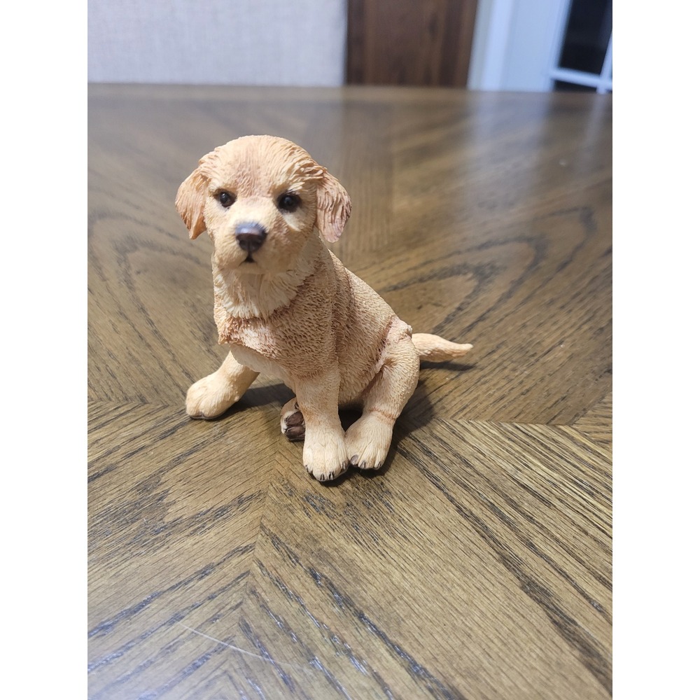 Golden Retriever Puppy Dog Figurine‎ Realistic Detailed small Statue Home Decor